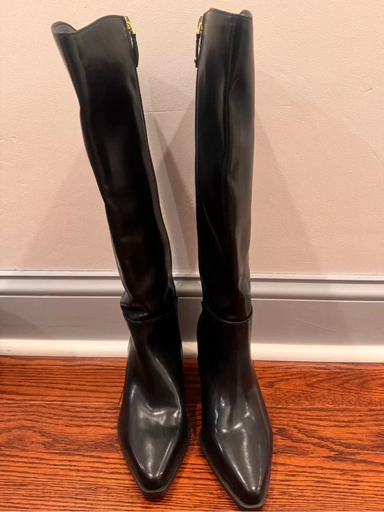 INC International Concepts Black Over-the-Knee Pointed Toe Boots