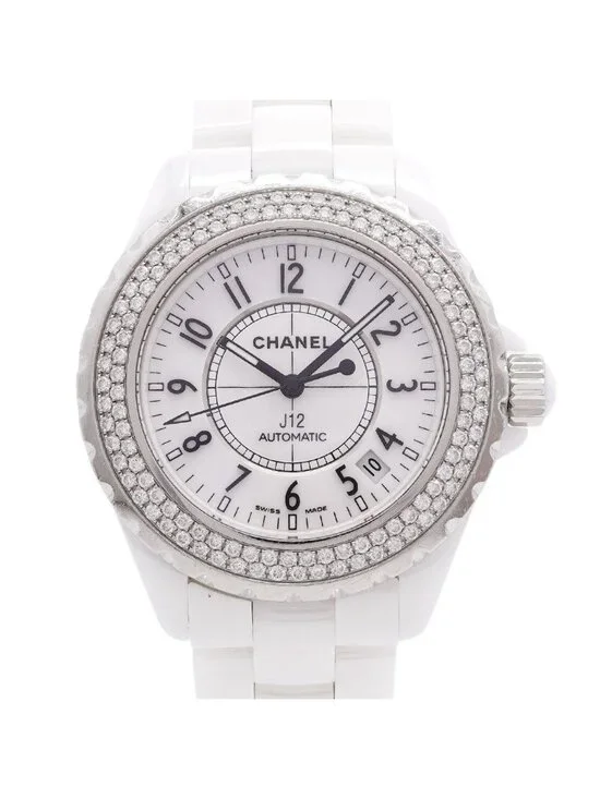 Chanel Diamond Bezel White Dial Watch