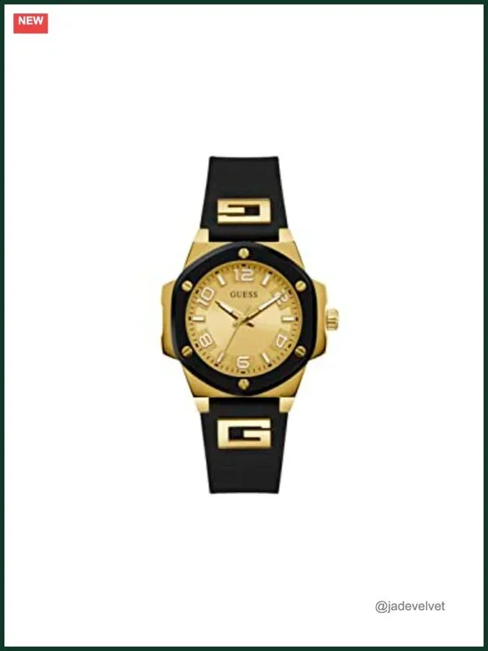 GUESS Ladies 38mm Quartz Watch Silicone Strap Water Resistant