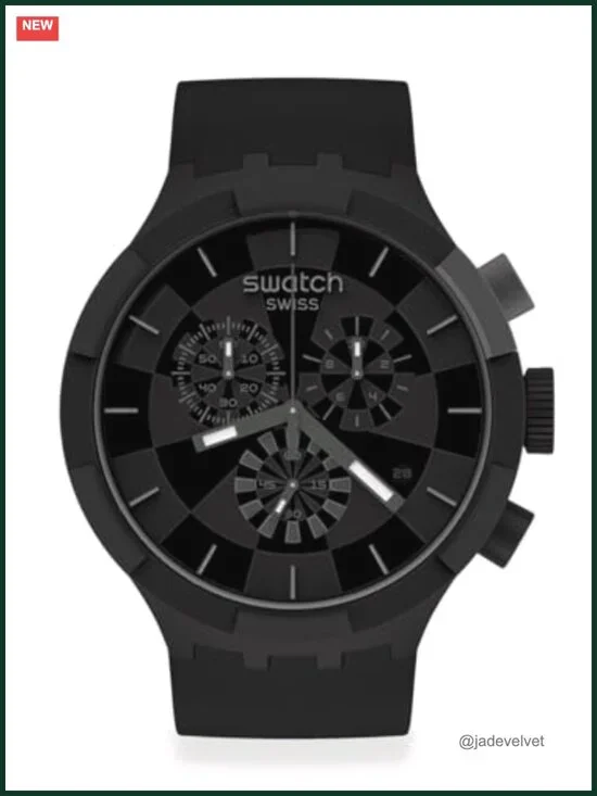 Big Bold Chrono Unisex Watch 47mm Plastic Quartz Water Resistant