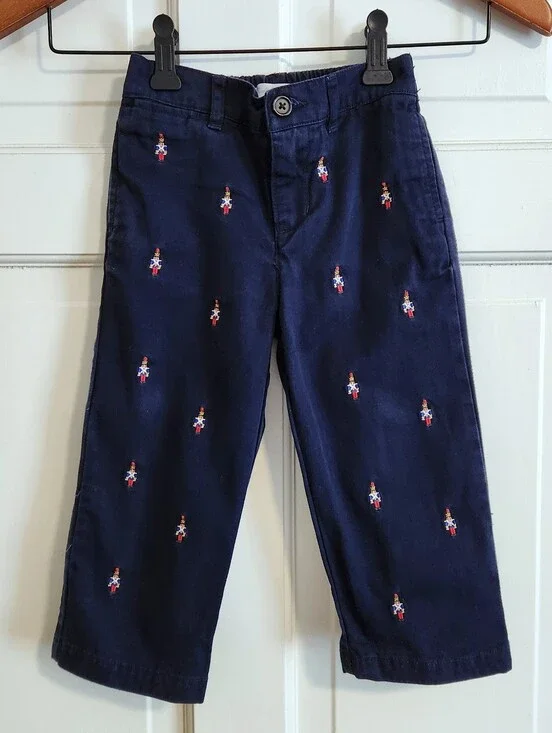 💙Ralph Lauren💙 - Navy Blue Pant w/Nutcrackers