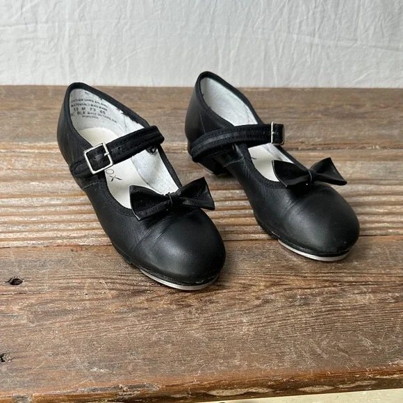 Capezio Black Kids Dress Shoes with Bow