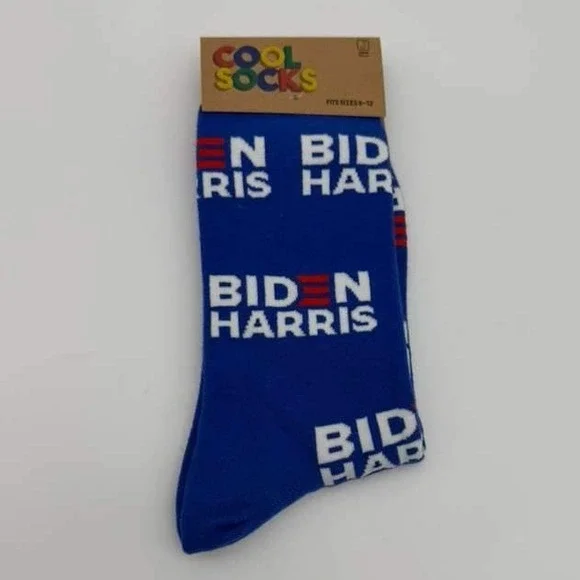 Biden Harris Campaign Crew Socks –‎ Size 8-12 – Brand New
