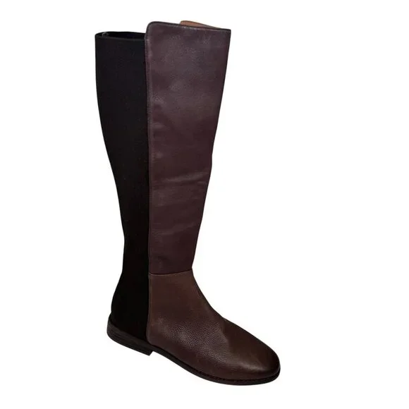 $249 Gentle Souls Kenneth Cole Emma Stretch Tall Boots Chocolate Brown 7.5 M NEW