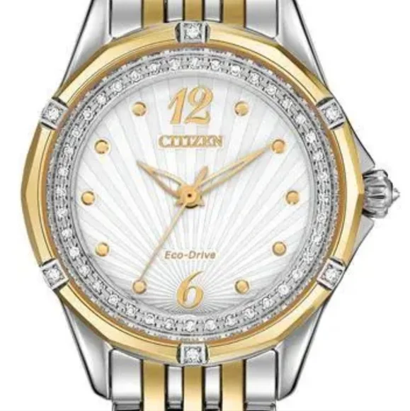 Citizen Women's EM0374-50A Signature Versaille Two Tone Watch Msrp $1795.00