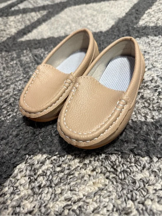 Toddler Classic Slip-On Loafers in Beige