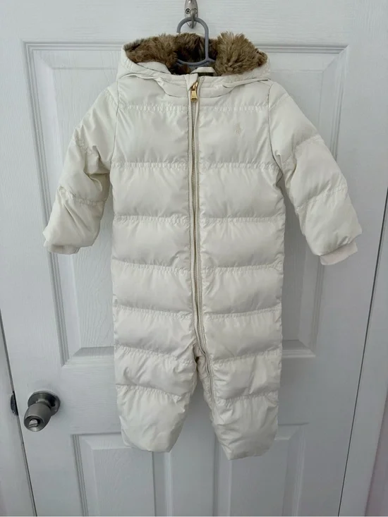 Baby Ralph Lauren Down and Feather Snowsuit Size 12M