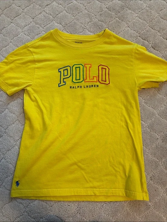 Ralph Lauren Kids Yellow Polo Logo T-Shirt age 8