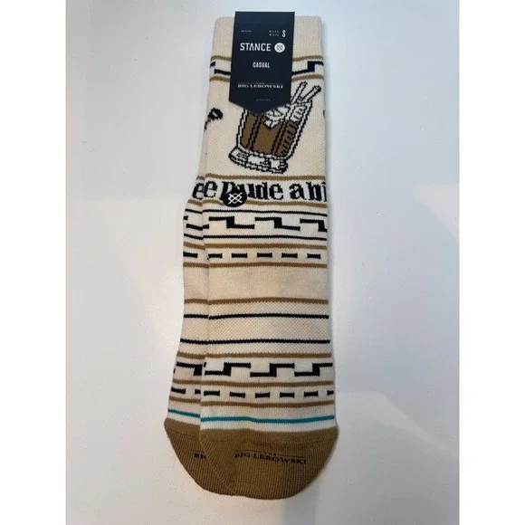 STANCE x Big Lebowski Dude Crew Socks Small = Men 3-5.5 and Women‎ 5-7.5 Casual