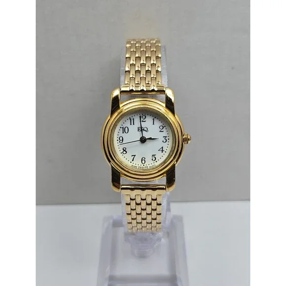Womens Vintage ESQ Esquire by Movado Swiss Quartz Gold Tone Watch New Battery