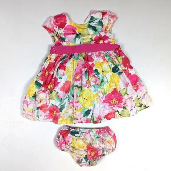 Ralph Lauren Dress Girls Sz 18m Floral Girly Preppy Easter Spring