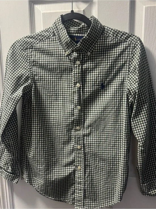 Polo by Ralph Lauren Green Check Button-Down Shirt boys