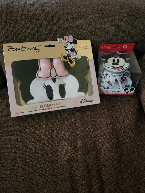 Creme Shop Disney Colab MICKEY + MINNIE MOUSE Reusable Ice Pack Plush Sleep Mask