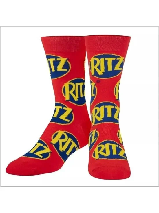 4/$25 Ritz Cracker Novelty Crew Socks Unisex New