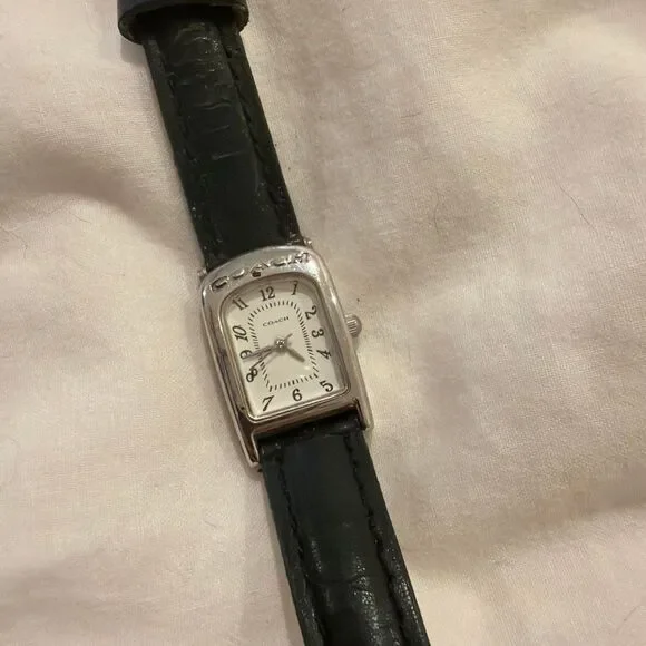 Coach Women's Silver and Black Watch