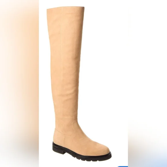 Stuart Weitzman Chicago Lug Suede Over-The-Knee Boot