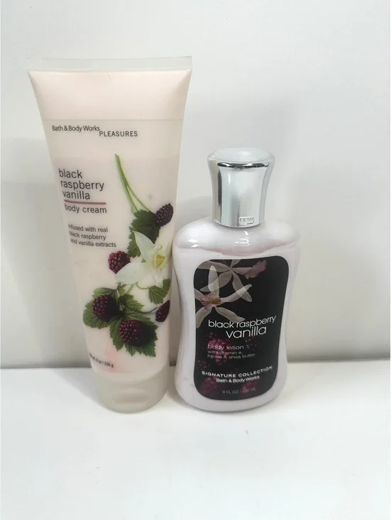 New Black Raspberry Vanilla Retired Bath & Body Works Lotion Cream Discontinued