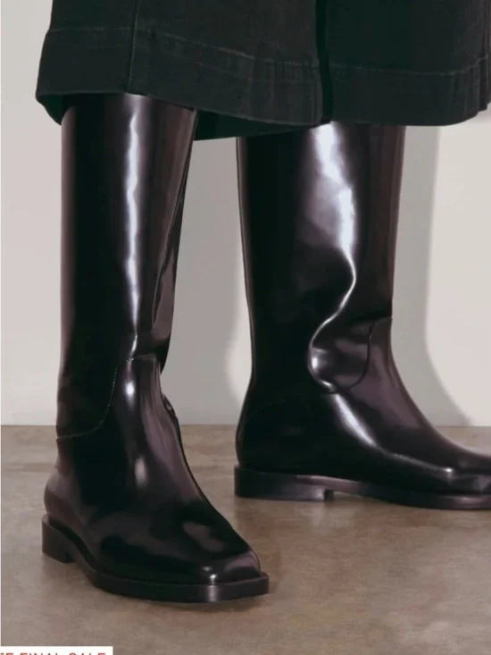 NEW Everlane Fall Classic The Riding Boot Black Patent