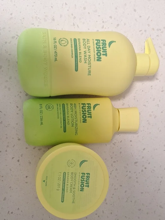 Bath & Body Works Fruit Fusion Banana Blend Body Care Trio