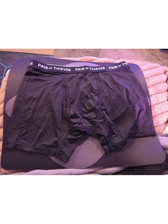 Pair Of Thieves Men's Super Fit / Soft Boxer Briefs Black Medium 1Pk
