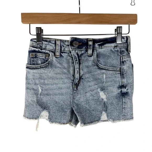 Justice Girls Distressed Shorts size 10 Light Blue‎ Wash