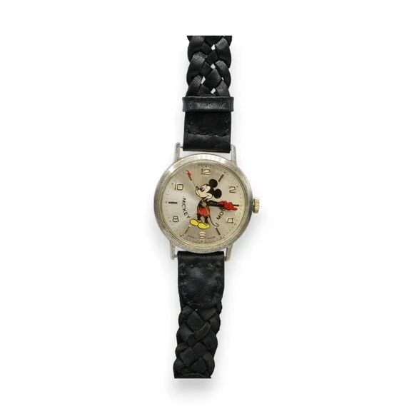Disney Bradley‎ Mickey Mouse Commerative Series 50 Years Wind Up Watch