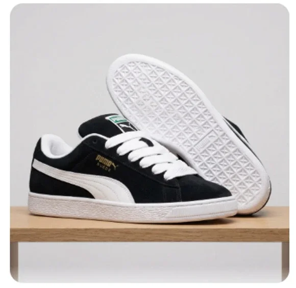 PUMA Suede XL Black White Men’s Skate Sneakers Low Top Shoes 11 size