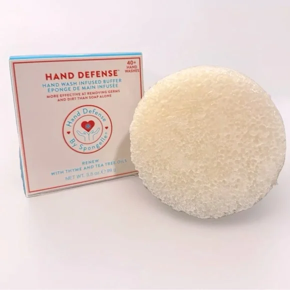 NIB. Spongelle‎ Hand Defense Renew Infused Buffer With Thyme & Tea Tree Oils