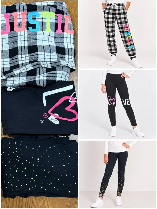 Justice / Old Navy Girls' Leggings and Joggers with Fun Prints.