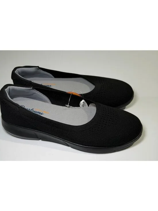 Dearfoams Womens Slip On Comfort Shoes Size 11 Black Gel Memory Foam 1 Inch Heel
