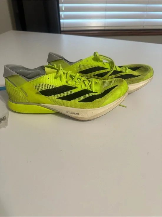 adidas Adizero Pro Spikes Neon Yellow and Black - size 7