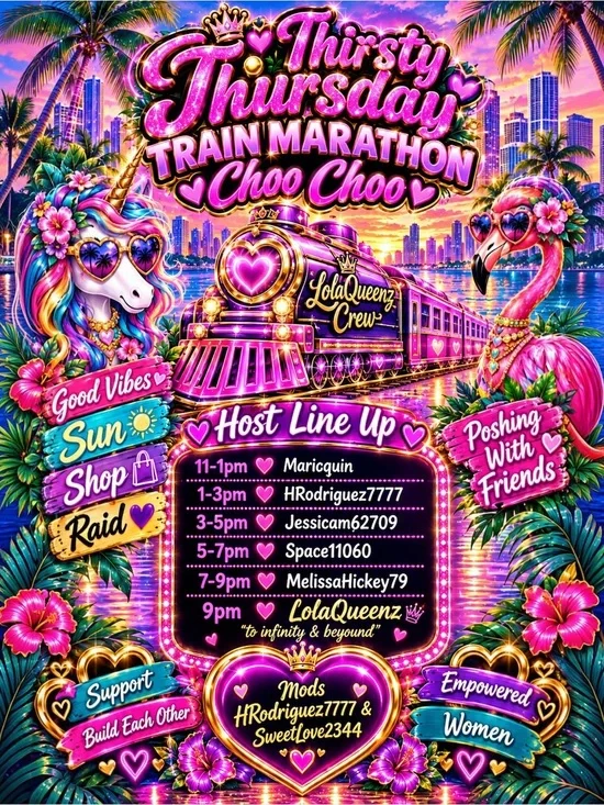 Thirsty Thursday Train Marathon Party Poster - 9/10/26