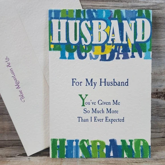 Blue Mountain Arts Husband Greeting Card Donna Earnhardt Poem Textured Paper