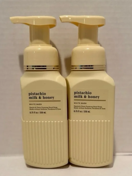 Bath & Body NEW (2) Pistachio Milk & Honey Foaming Hand Soaps