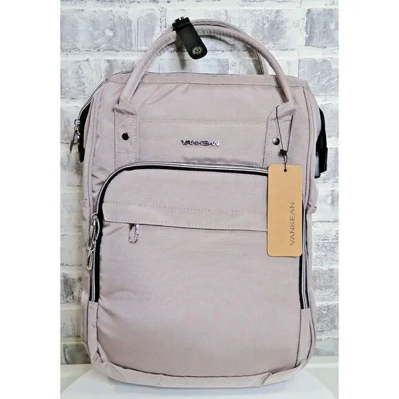 VANKEAN Womens 16 Inch Backpack‎ / Diaper Bag W/ Portable Changing Area - NEW