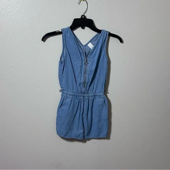 Justice Girls Denim Romper Shorts Size S‎ (7/8).
