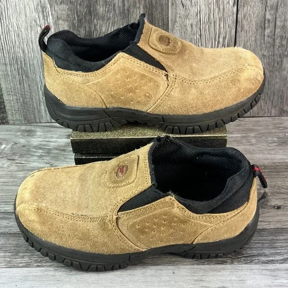 OshKosh Bgosh Andrew Kids Tan Suede Leather Slip On Loafers Size 10 9M2140