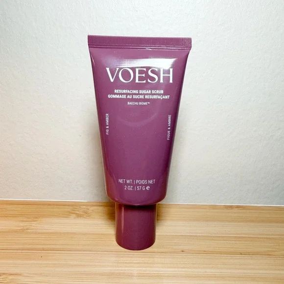 VOESH Resurfacing Sugar Scrub Fig & Amber Baechu Biome 2 oz 57g Travel Size NEW