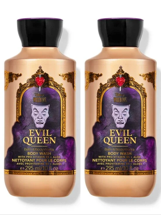 Bath & Body Works Disney Villains Snow White Evil Queen Body Wash Set of 2 NEW