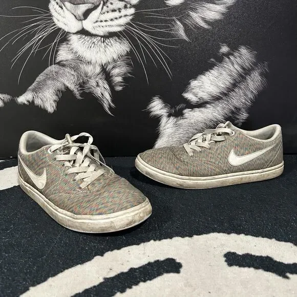 Nike SB Check Solar 867301-910 Athletic Sneaker Men's 8 Gray Canvas Lace-Up