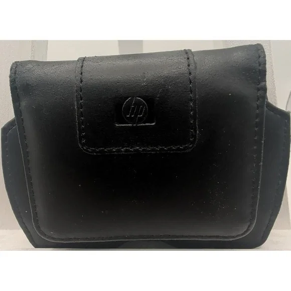 HP Black Belt Clip Case Magnetic Leather Mobile Device Accessory