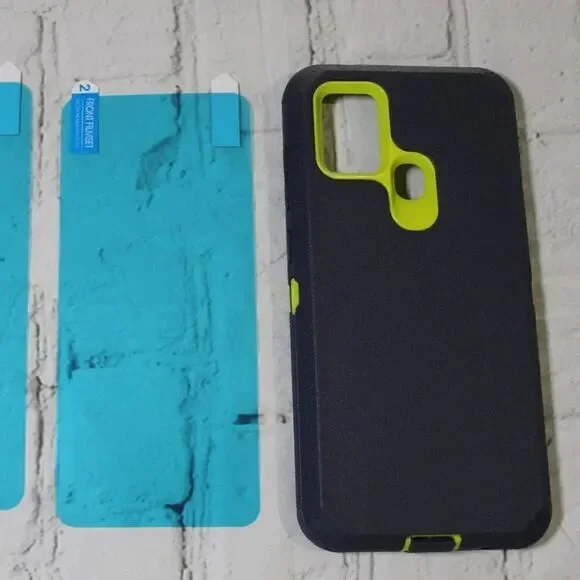 ‎Samsung Galaxy A21s RUGGED Phone Case with Screen Protectors
