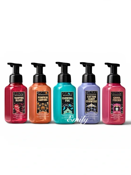 5X Bath & Body Works Halloween Collection Foaming Hand Soap 8.75 fl oz Bundle