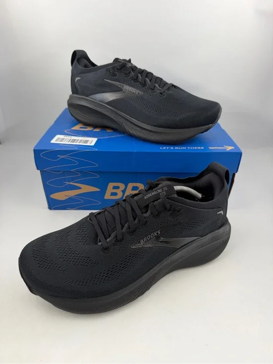 Brooks Men’s Adrenaline GTS 25 - SZ 12 4E Extra Wide- Black Road Running Shoes