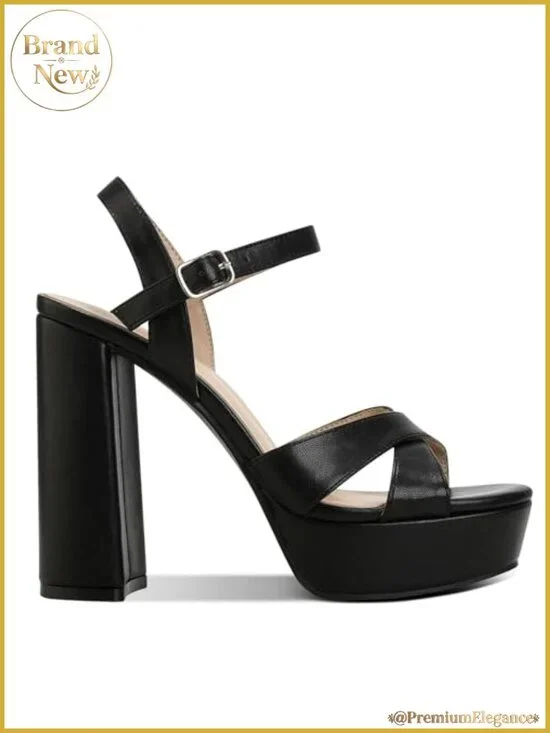Women's Platform Chunky Heel Sandals Open Toe Ankle Strap 3.15-Inch High Heels