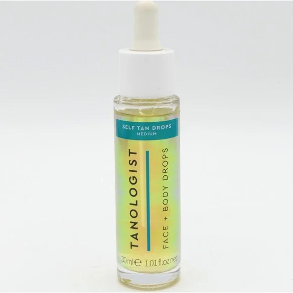Tanologist Face + Body Self Tan Drops Medium 1.01 fl oz Bottle 30ml NEW