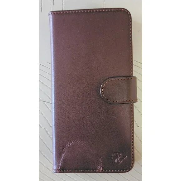 DuckSky Brown Leather Folio Wallet Case for Apple iPhone 17 Air (6.5