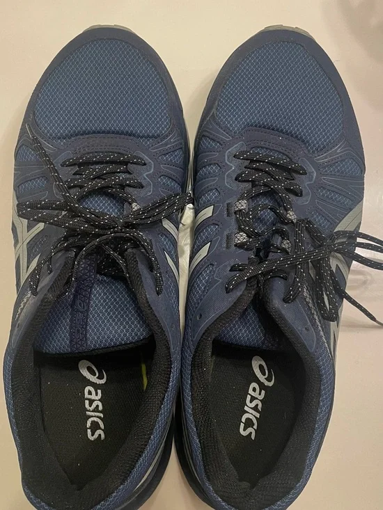 ASICS Navy Blue and Black Men's Athletic Running Shoes