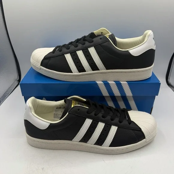 Adidas Superstar Boost Shoes Mens Sz 10 Core Black/White/Gold Sneakers‎ BB0189