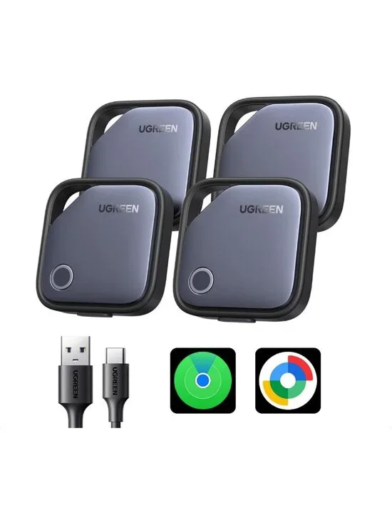 4 Pack Air Tracker Tags for iOS & Android - Bluetooth Location Finders
